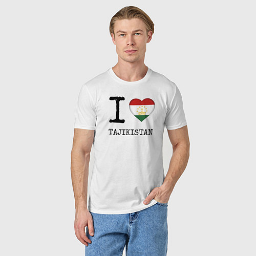 Мужская футболка Я люблю Таджикистан / Белый – фото 3