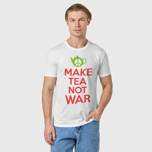 Мужская футболка Make tea not war / Белый – фото 3