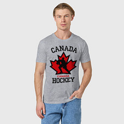 Футболка хлопковая мужская Canada Hockey, цвет: меланж — фото 2