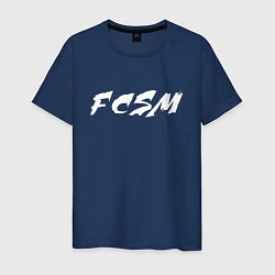 Футболка хлопковая мужская FCSM, цвет: тёмно-синий