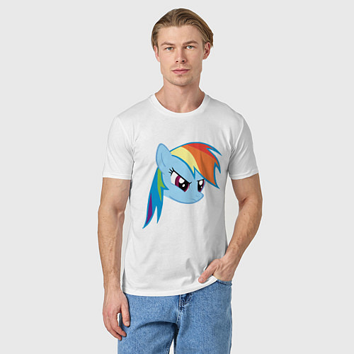 Мужская футболка Rainbow Dash / Белый – фото 3