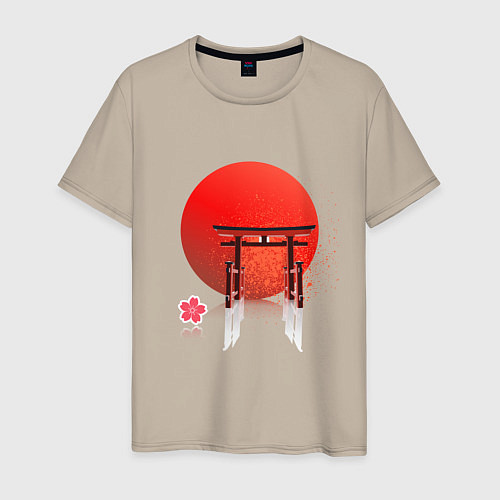 Мужская футболка Япония / Миндальный – фото 1