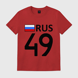 Футболка хлопковая мужская RUS 49, цвет: красный