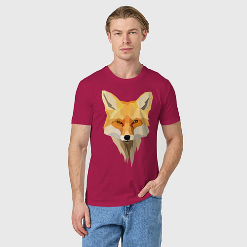 Мужская футболка Лис арт / Маджента – фото 3