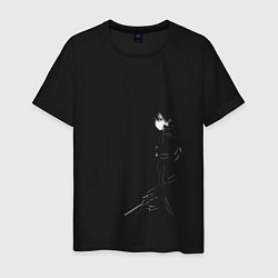 Футболка хлопковая мужская Кирито цвета черный — фото 1