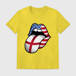 Футболка хлопковая мужская Английский Язык, цвет: желтый