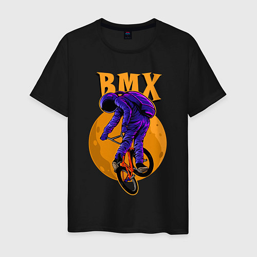 Мужская футболка BMX - moon - space / Черный – фото 1