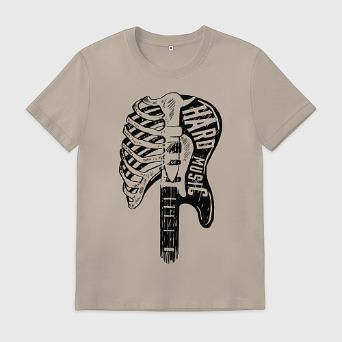 Мужская футболка Hard rock / Миндальный – фото 1