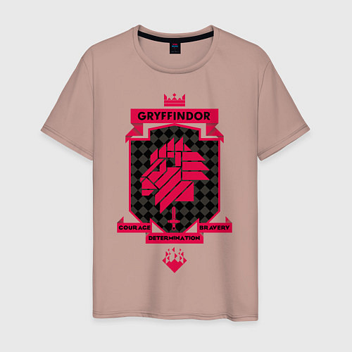 Мужская футболка Gryffindor / Пыльно-розовый – фото 1
