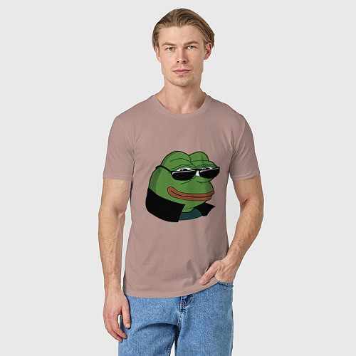 Мужская футболка Pepe в очках EZ / Пыльно-розовый – фото 3