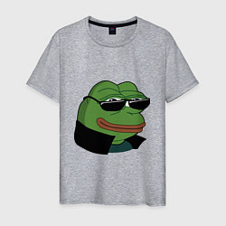 Футболка хлопковая мужская Pepe в очках EZ, цвет: меланж