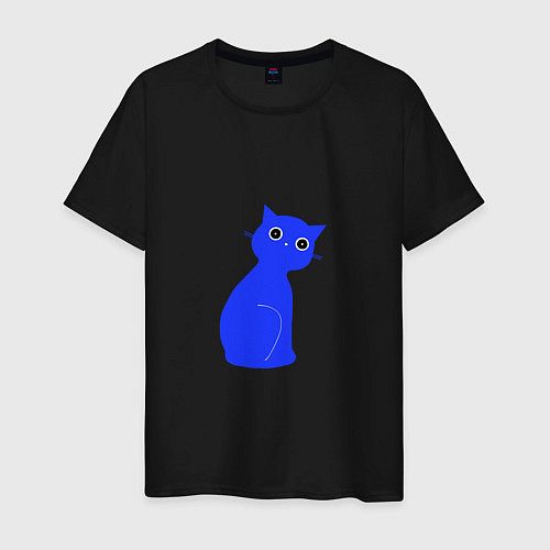 Мужская футболка Котик / Черный – фото 1