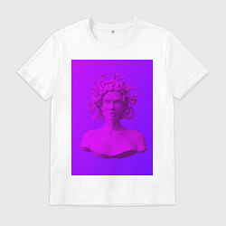 Футболка хлопковая мужская Vaporwave art 1-1, цвет: белый