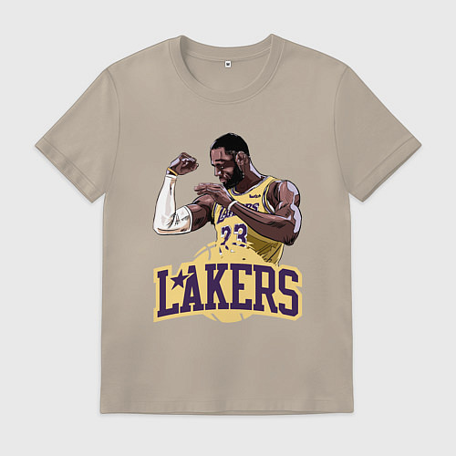 Мужская футболка LeBron - Lakers / Миндальный – фото 1