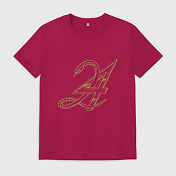 Футболка хлопковая мужская Kobe Bryant, цвет: маджента