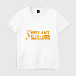 Футболка хлопковая мужская Bryant - Legend, цвет: белый