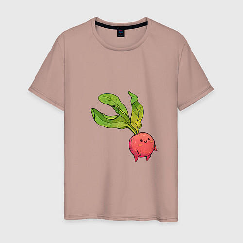 Мужская футболка Милая редиска / Пыльно-розовый – фото 1