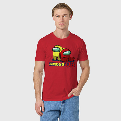Мужская футболка AMONG US / Красный – фото 3