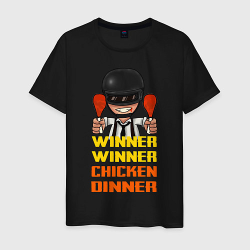 Мужская футболка PUBG Winner Chicken Dinner / Черный – фото 1