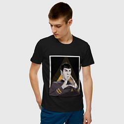 Футболка хлопковая мужская Spock Z цвета черный — фото 2