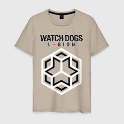 Футболка хлопковая мужская Футурологи Watch Dogs Legion, цвет: миндальный