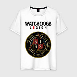Футболка хлопковая мужская S I R S Watch Dogs Legion, цвет: белый