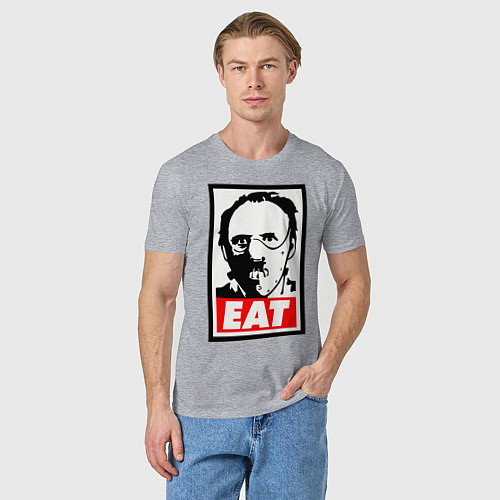Мужская футболка Ганнибал Лектор / Меланж – фото 3