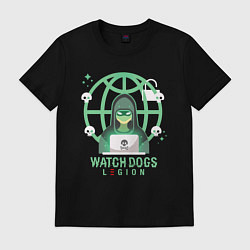 Футболка хлопковая мужская WATCH DOGS: LEGION, цвет: черный