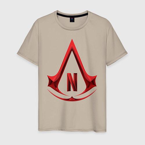 Мужская футболка Assassins Creed Netflix / Миндальный – фото 1