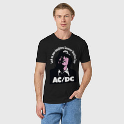 Футболка хлопковая мужская ACDC, цвет: черный — фото 2