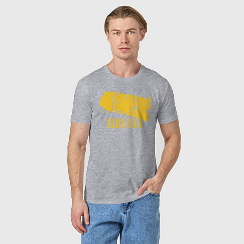Мужская футболка Nirvana / Меланж – фото 3