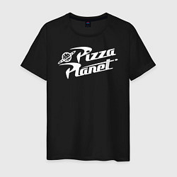 Футболка хлопковая мужская Pizza Planet, цвет: черный