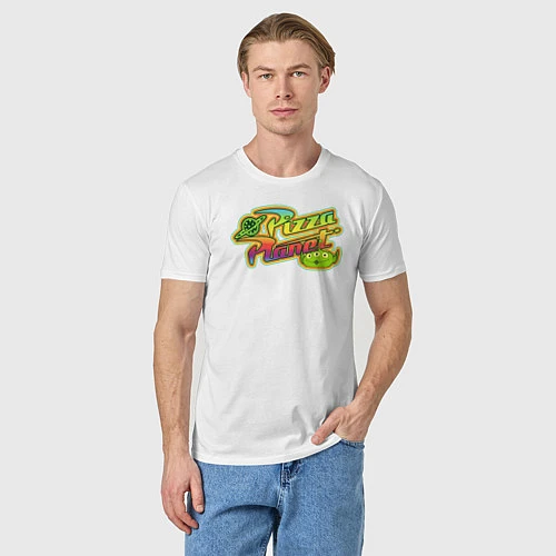 Мужская футболка Pizza Planet / Белый – фото 3