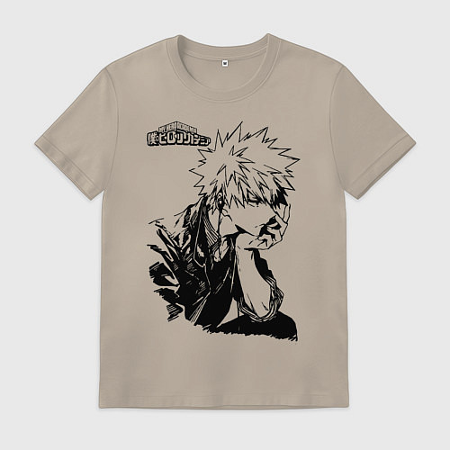 Мужская футболка Моя геройская академия / Миндальный – фото 1