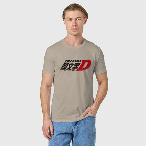 Мужская футболка Initial D Logo Z / Миндальный – фото 3