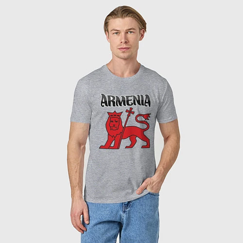 Мужская футболка Армения / Меланж – фото 3