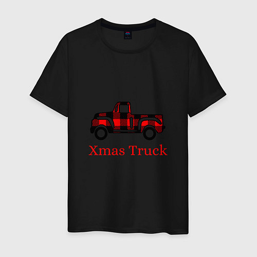 Мужская футболка Xmas Truck / Черный – фото 1