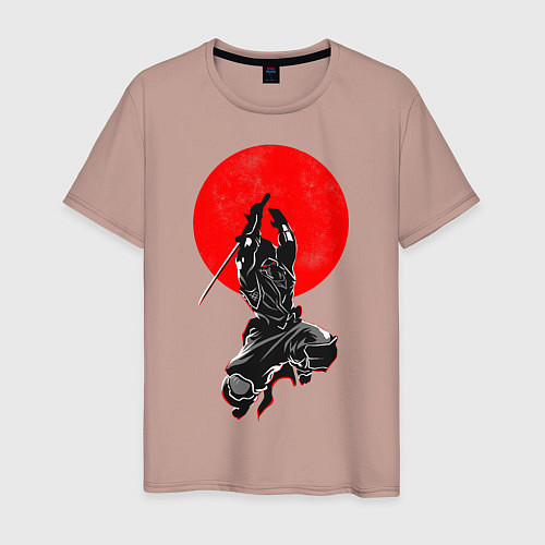 Мужская футболка Samurai / Пыльно-розовый – фото 1