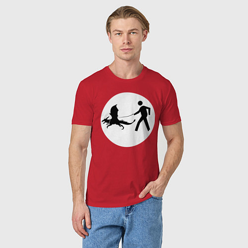 Мужская футболка Выгул домашних драконов / Красный – фото 3