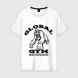 Футболка хлопковая мужская Global Gym, цвет: белый