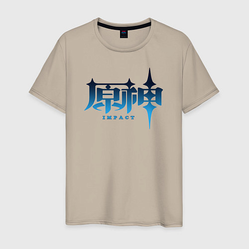 Мужская футболка Genshin Impact / Миндальный – фото 1