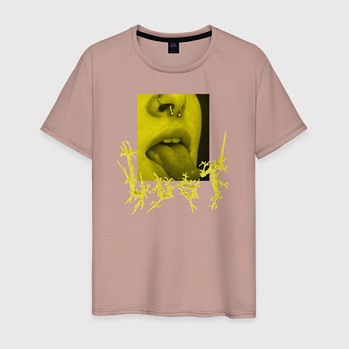 Мужская футболка Похоть / Пыльно-розовый – фото 1