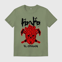 Футболка хлопковая мужская DOROHEDORO, цвет: авокадо