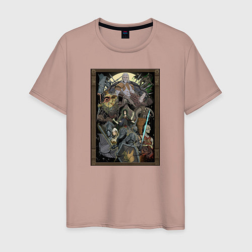 Мужская футболка Demons Souls / Пыльно-розовый – фото 1