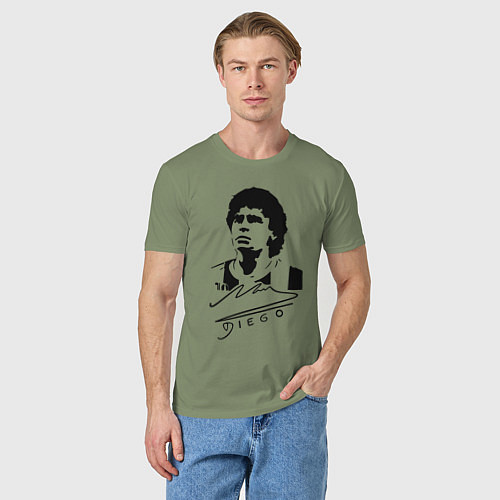 Мужская футболка Diego Maradona / Авокадо – фото 3