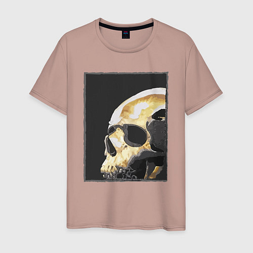 Мужская футболка Skull / Пыльно-розовый – фото 1