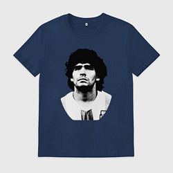 Футболка хлопковая мужская Диего Марадона, цвет: тёмно-синий
