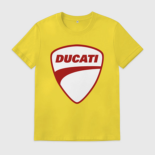Мужская футболка Ducati Logo Дукати Лого Z / Желтый – фото 1