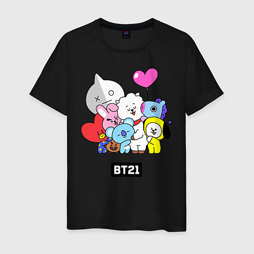 Мужская футболка BT21 / Черный – фото 1