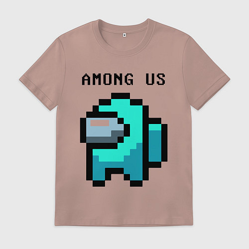 Мужская футболка AMONG US - PIXEL / Пыльно-розовый – фото 1